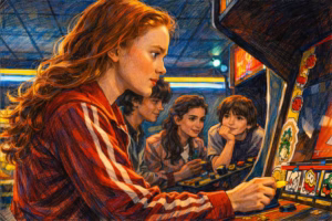 Max in the Arcade Stranger Things